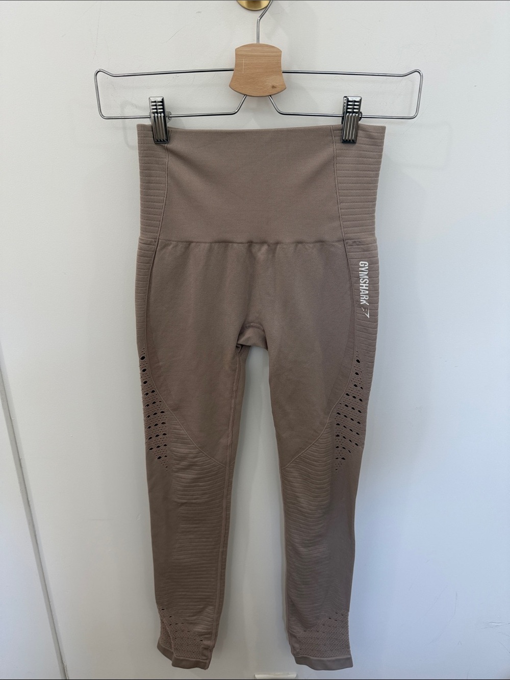 Gymshark High-Rise Taupe Seamless Leggings